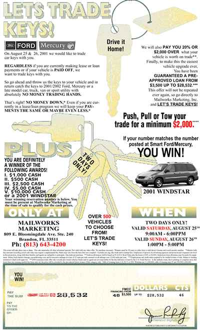 Ford Mercury Mailer
